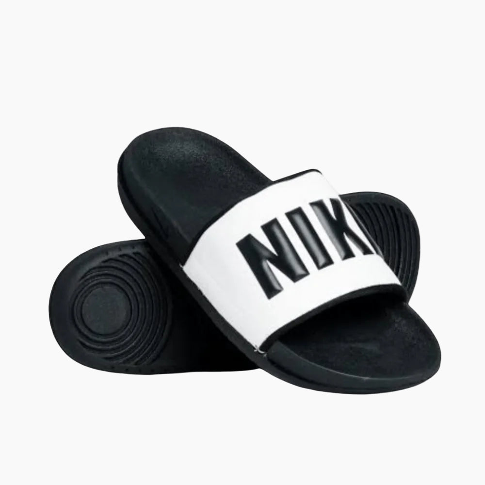 Nike Black & White Slide Sandals (first copy)