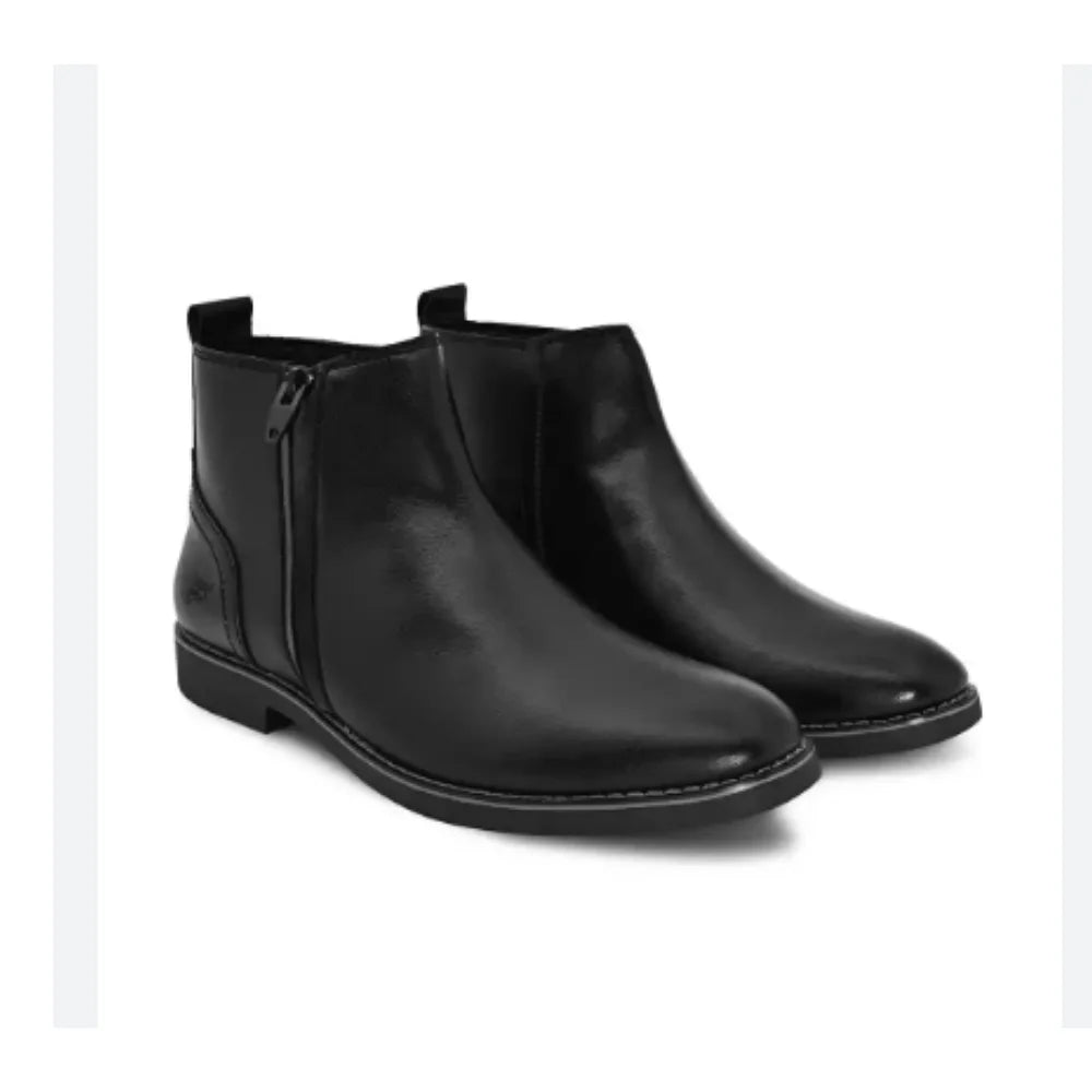 Black leather chelsea boot (formal shoes )