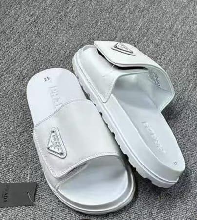 Prada Rubber Slides - White