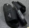 Prada Rubber Slides - Black
