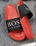 Hugo Boss Big Logo Slide Sandals - Red