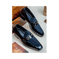 Navy Suede & Patent Loafer