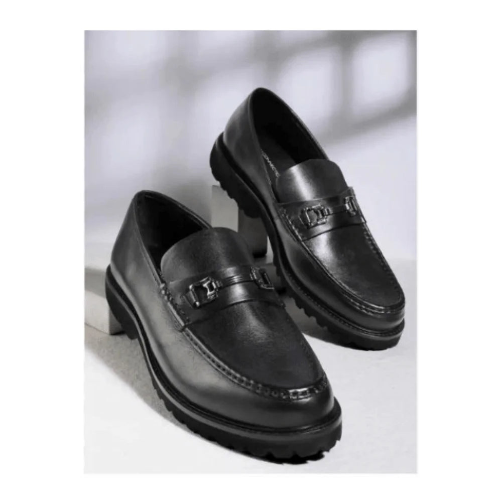 Black Chunky Sole Loafer
